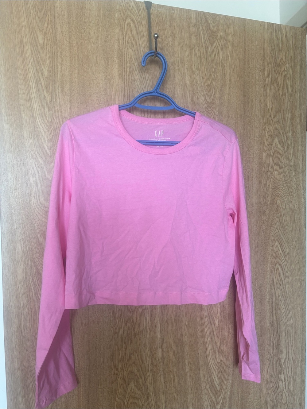 GAP Pink Long-Sleeve Cropped Tee